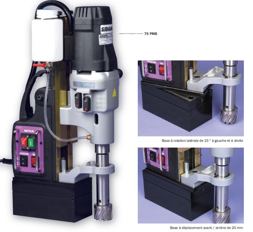 Perceuse Magnétique 4 Vitesses 32000n 1.8kw 75 Pm B Sidamo