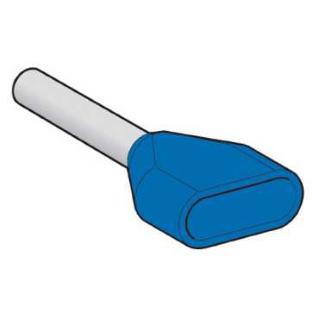 embout de cablage - double - 0.75 mm2 - bleu - schneider electric az5de007