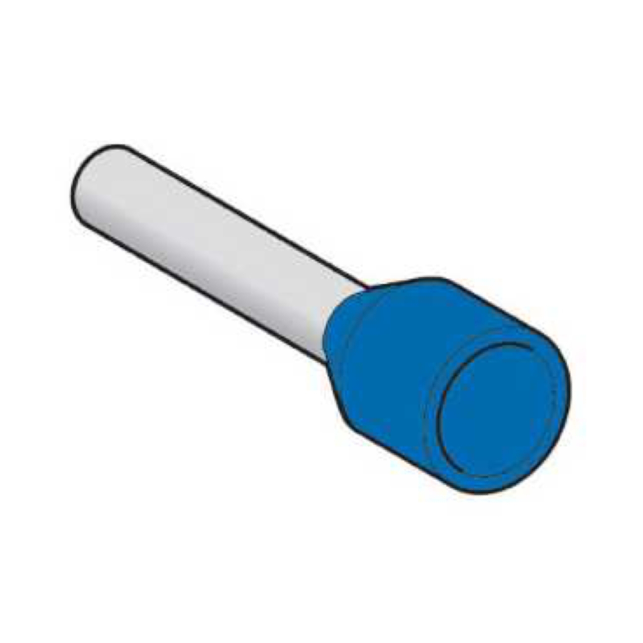 embout de cablage - 0.75 mm2 - bleu - schneider electric dz5ce007