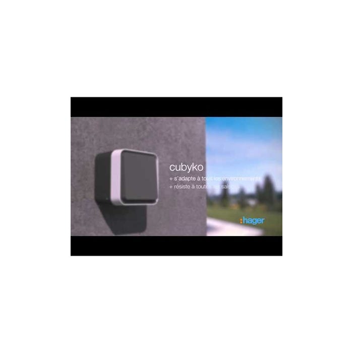 cubyko Boîte double verticale vide associable gris IP55 1