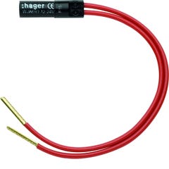 lampe - rouge - 12 / 24 volts - hager ateha - hager wja693 0