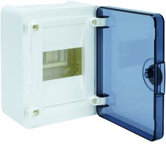 porte transparente - pour coffret hager vega saillie - 1 rangée - 4 modules - hager vs104tr 0