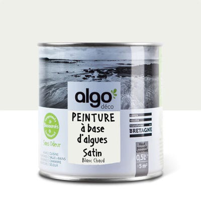 Peinture saine Algo - Blanc Chaud - 0.5L - Satin
