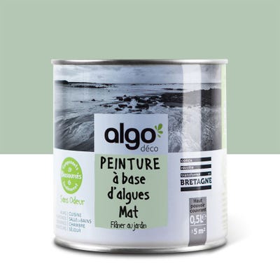 Peinture saine Algo - Vert - Flâner au jardin - 0.5L - Mat