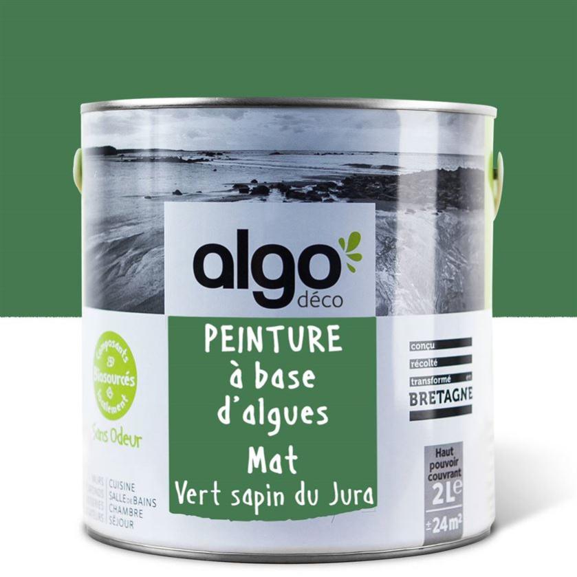 Peinture saine Algo Vert Sapin Mat 2L Bricoman