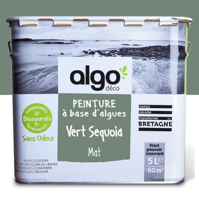 Peinture saine Algo - Vert - Sequoia - 5L - Mat