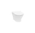 Cuvette WC suspendue ROCA sans bride 35.5 x 54 x 44 cm,blanc, + abattant à fermeture amortie ultraslim