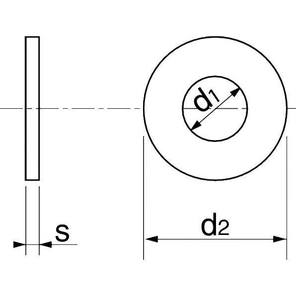 Boîte 100 rondelles plates type M inox A2 ACTON - Ø 10mm - 6250110 2