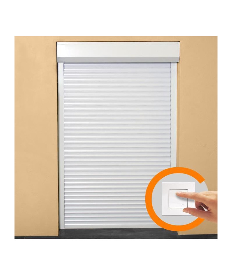 FRANCE-COMBI Volet roulant PVC électrique filaire - L 120 x H 220 cm