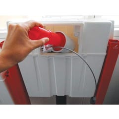 Mécanisme de chasse d'eau Wirquin MW2 à câble pour WC suspendu bouton poussoir 2