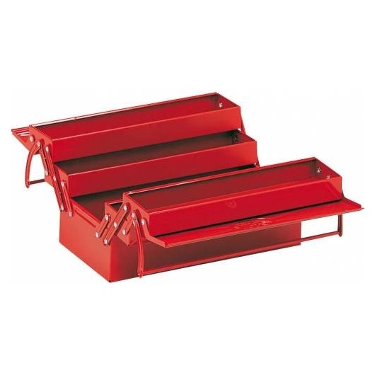 SAM OUTILLAGE - Boite A Outils Metallique Vide - 5 Cases - L 470 Mm
