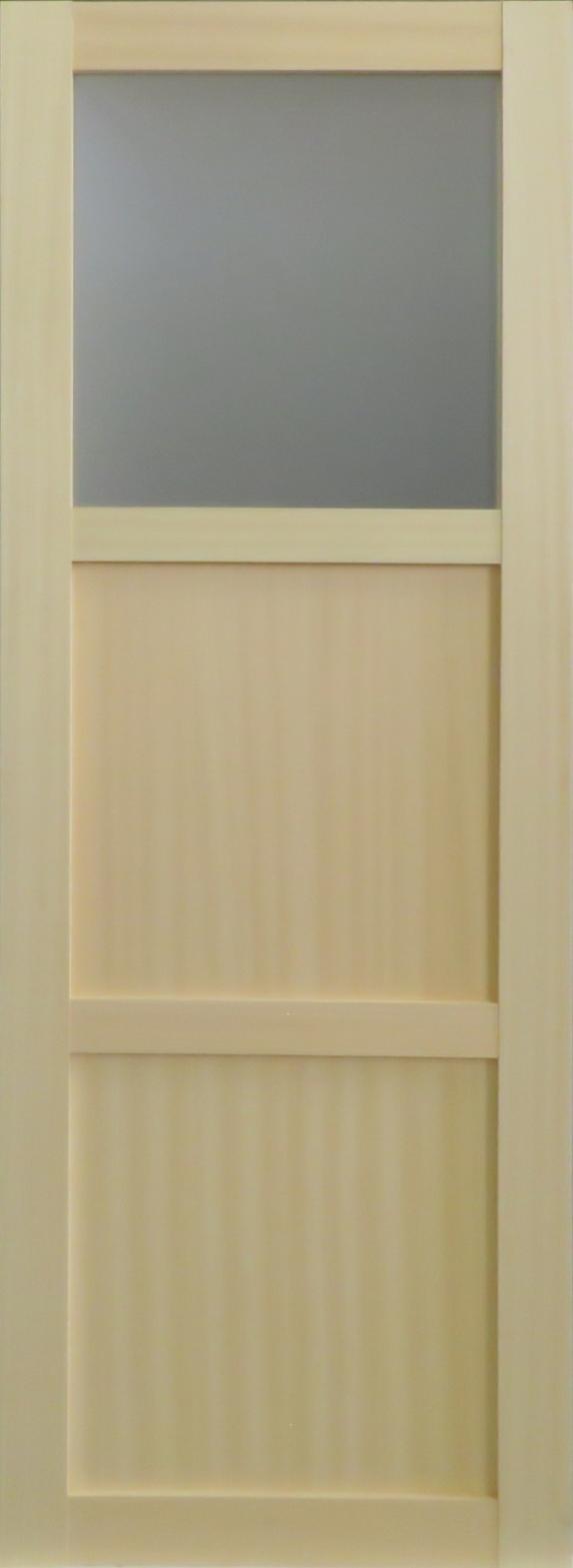 PORTE COULISSANTE AYOUS 2 PANNEAUX + 1 VITRAGE largeur 83 -