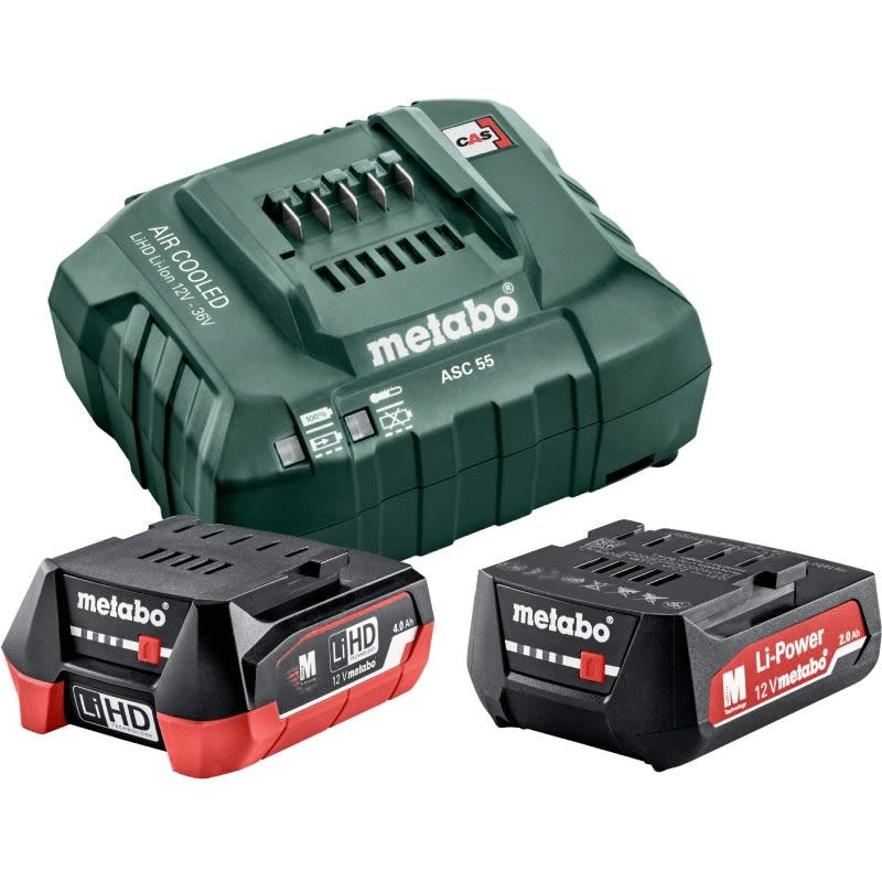 Pack énergie 12V batterie 4Ah + batterie 2Ah + chargeur - METABO - 685302000 0