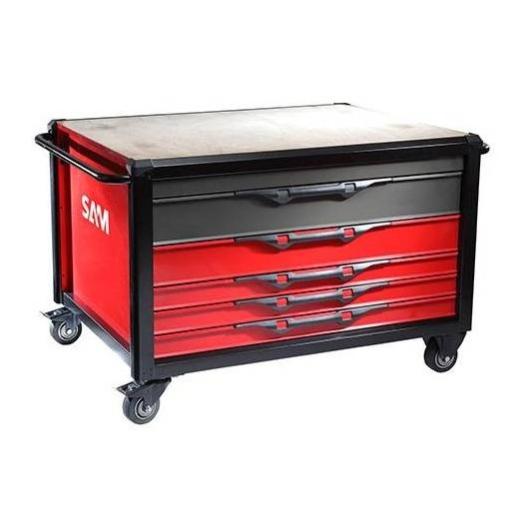 SAM OUTILLAGE - Etabli Roulant Plateau Bois