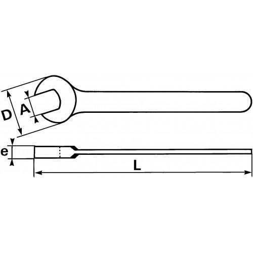 Clé à simple fourche puissante de 24mm - SAM OUTILLAGE - 69-24 1