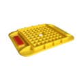 TUBESCA-COMABI - Lot de 20 cales de pieds échafaudages fixes en plastique jaune - Réf: 04001012