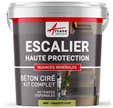 Béton Ciré Escalier - Complet Primaire Et Vernis De Finition - En Neuf Ou Rénovation - Chayote Vert - 10 M² (en 2 Couches)