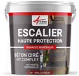 Béton Ciré Escalier - Complet Primaire Et Vernis De Finition - En Neuf Ou Rénovation - Airelles Rouge - 2 M² (en 2 Couches)