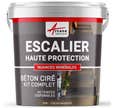 Béton Ciré Escalier - Complet Primaire Et Vernis De Finition - En Neuf Ou Rénovation - Cacao Marron - 10 M² (en 2 Couches)