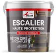 Béton Ciré Escalier - Complet Primaire Et Vernis De Finition - En Neuf Ou Rénovation - Cacao Marron - 5 M² (en 2 Couches)