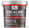 Béton Ciré Escalier - Complet Primaire Et Vernis De Finition - En Neuf Ou Rénovation - Airelles Rouge - 5 M² (en 2 Couches)