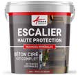 Béton Ciré Escalier - Complet Primaire Et Vernis De Finition - En Neuf Ou Rénovation - Airelles Rouge - 10 M² (en 2 Couches)