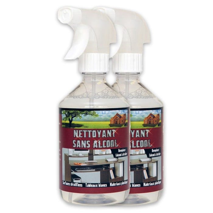NETTOYANT SANS ALCOOL - Nettoyant PVC stratifié tableau blanc Plastique Ordinateur Téléphone Télévison - 1 L (2 x 0.5 L) - - ARCANE INDUSTRIES 2