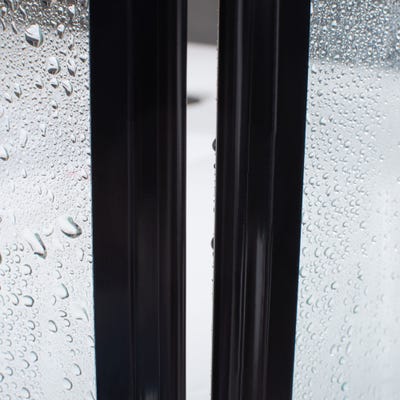 Schulte Paire de joints magnétiques universels 45° dégrées noir, 201 cm recoupable, pour porte 5, 6 et 8 mm 3