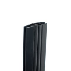 Schulte Paire de joints magnétiques universels 90° dégrées noir, 201 cm recoupable, pour porte 5, 6 et 8 mm 1