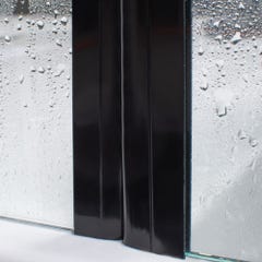 Schulte Paire de joints magnétiques universels noir, 201 cm recoupable, pour porte 5, 6 et 8 mm 2