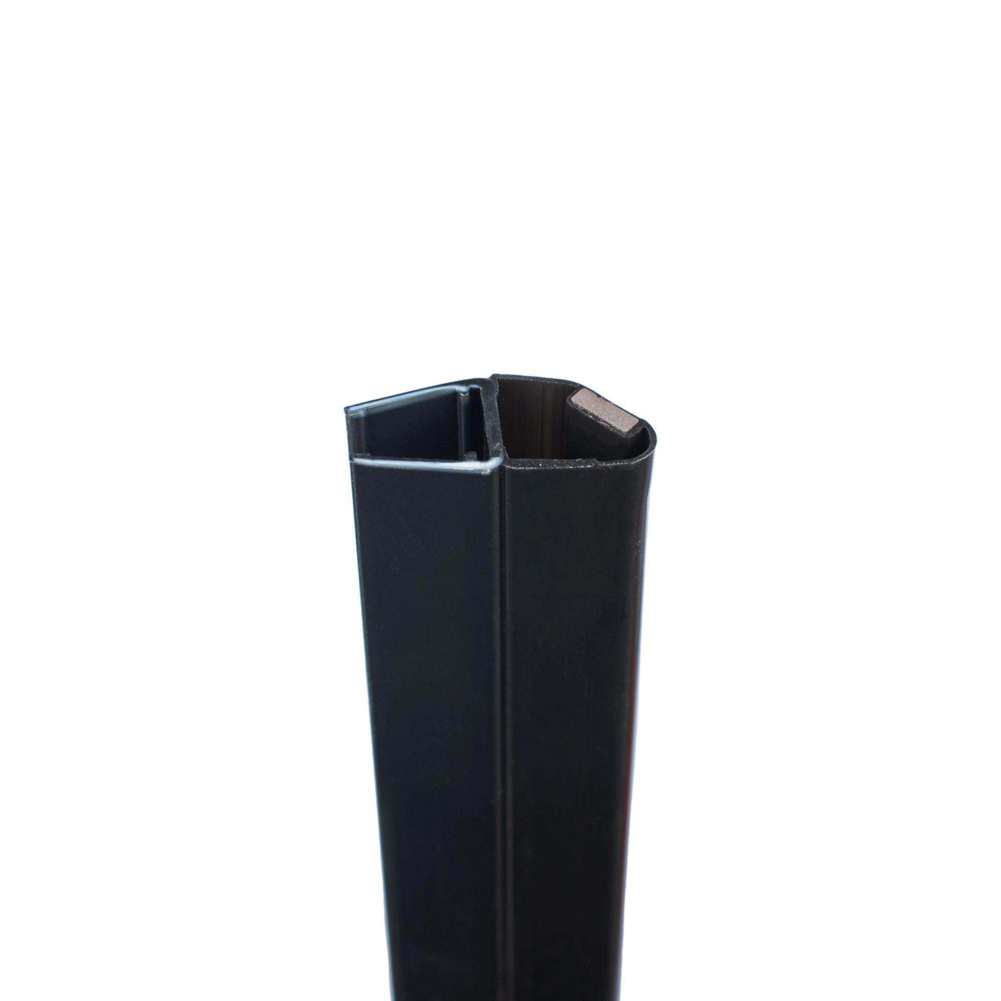 Paire de joints magnétiques universels noir, Schulte, 201 cm recoupable, pour porte 5, 6 et 8 mm