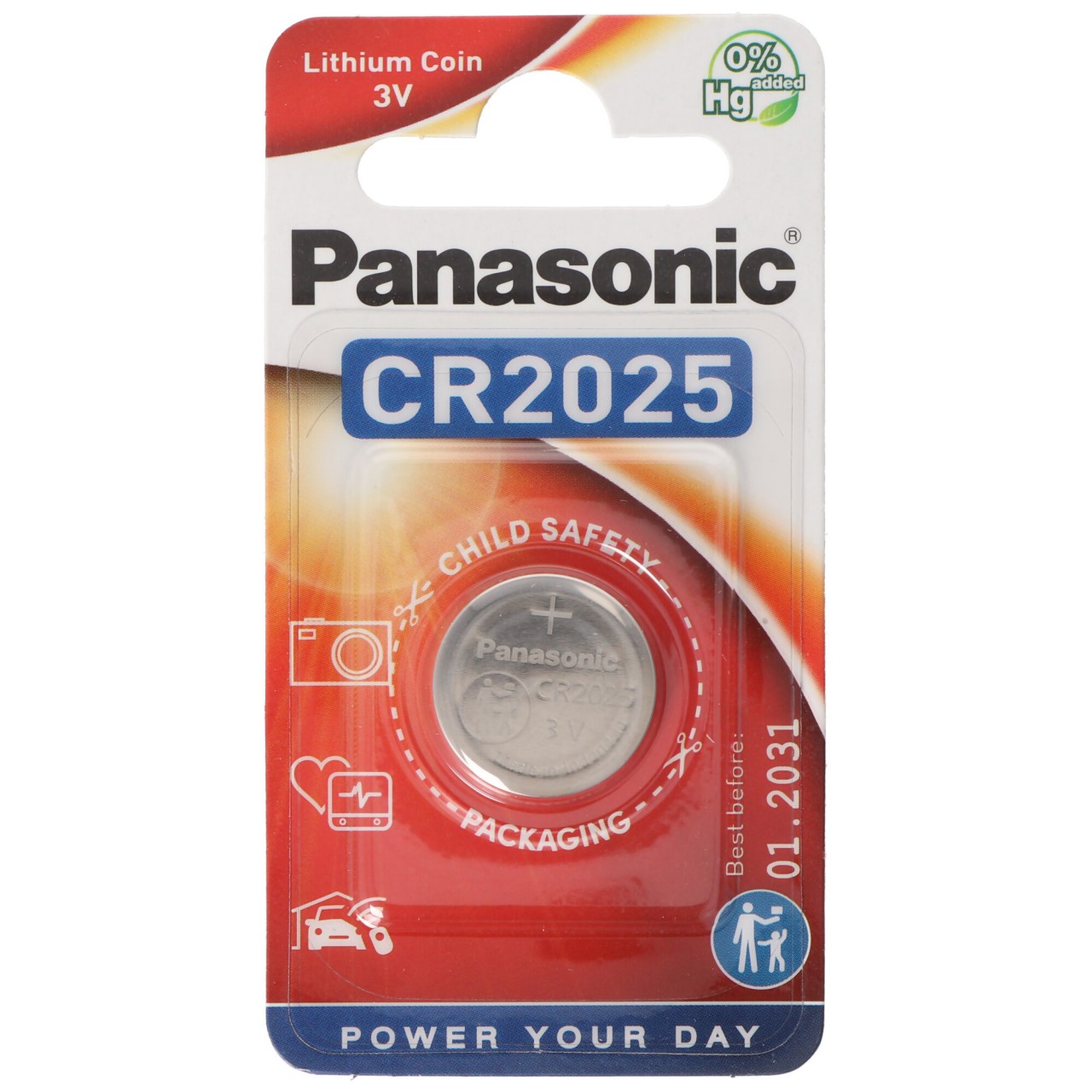 10 Piles CR2025 PANASONIC 3V