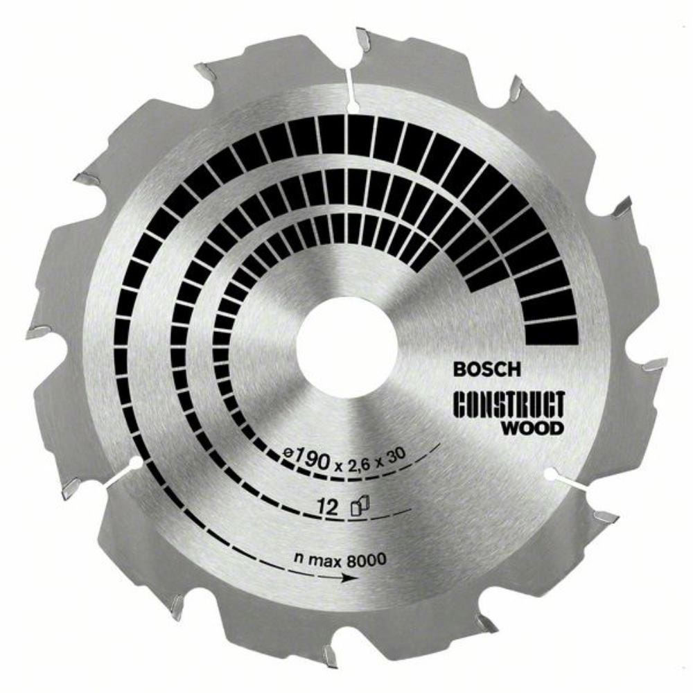 Lame de scie circulaire Construct Wood D184mm pour le bois 12 dents - BOSCH - 2608641200 1