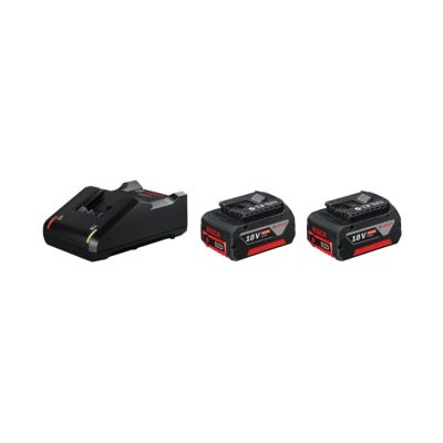Pack de 2 outils 18 V + 2 batteries 4Ah + chargeur + coffret L-Boxx - BOSCH - (GSR 18V-28-GBH 18V-21) 4