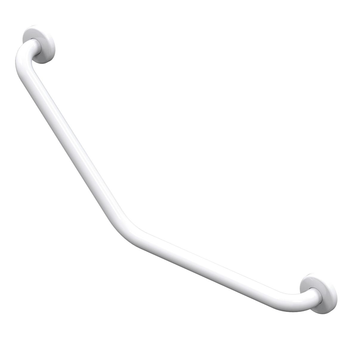 Barre de relèvement coudée 135° époxy blanche Ø 32 mm 400x400 - AKW - 01243WH