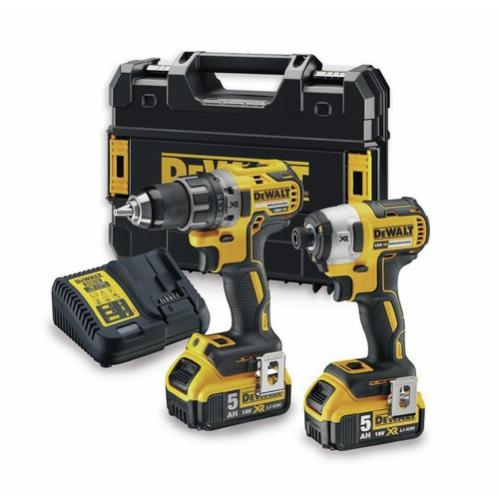 Pack de 2 outils XR 18 V DCD791+DCF887 + 2 batteries 5Ah + chargeur + coffret T-STAK - DEWALT - DCK268P2T