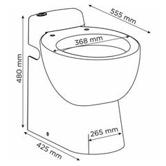 WC broyeur Sanicompact Pro double-chasse économique avec lave-mains - SFA - C11LV 4
