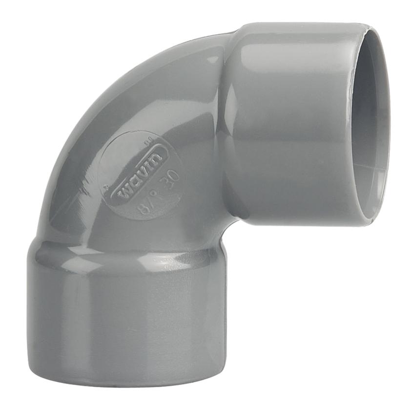 Coude PVC femelle-femelle 87 ° Ø75 - WAVIN - 3025822