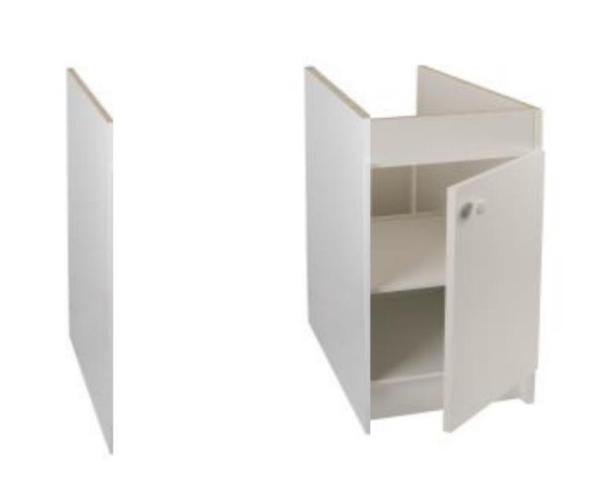 Meuble sous évier L900 CONFORT 1 porte mélaminé blanc - FRANKE - 609775