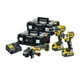 Pack de 3 outils (DCF + DCD + DCG) 18 V + 2 batteries 5Ah + chargeur + coffret TSTAK - DEWALT - DCK384P2T