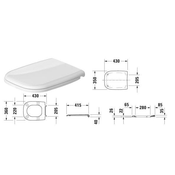 Abattant WC standard D-CODE Compact - DURAVIT - 67310099 1