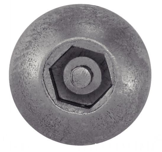 Vis métaux tête bombée Torx teton inviolable A2 ISO 7380 4X25 boîte de 100 - ACTON - 628054X25