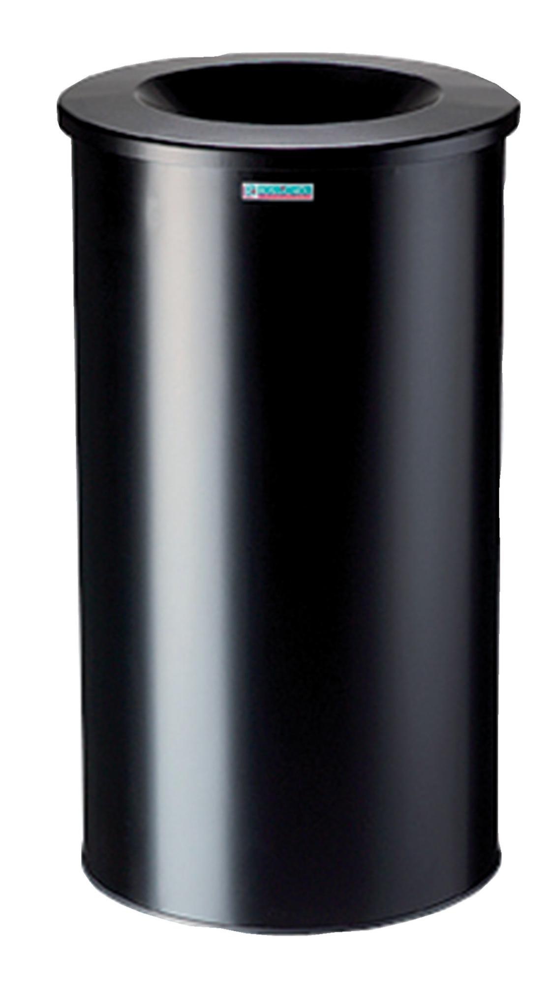 Corbeille à papier anti-feu Neo 50 l noire - ROSSIGNOL - 52222 + 52233