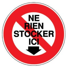 Panneau d’interdiction rond 300mm ''Ne rien stocker ici'' - NOVAP - 4061504 0