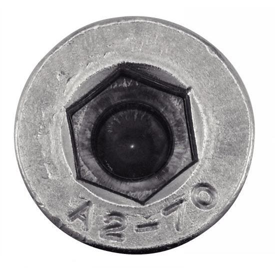 Vis à métaux cylindrique hexagonale creuse avec trou de guidage inox A2 DIN 6912 12X70 boîte de 50 - ACTON - 6221912X70 1