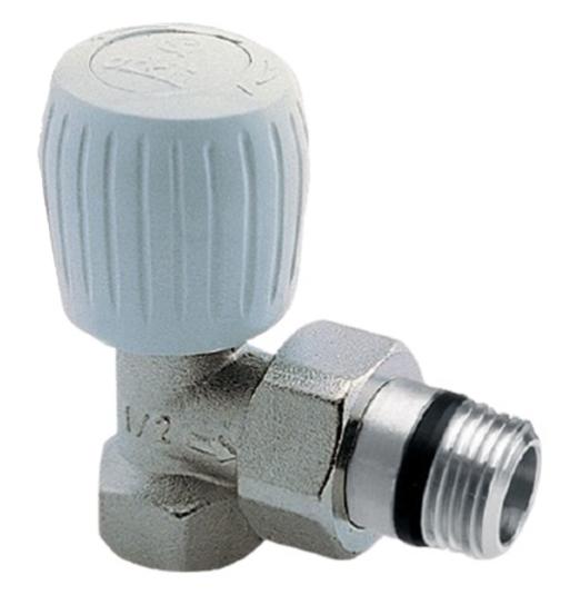 Robinet de radiateur équerre 3/8'' nickelé - ORKLI - 1115N