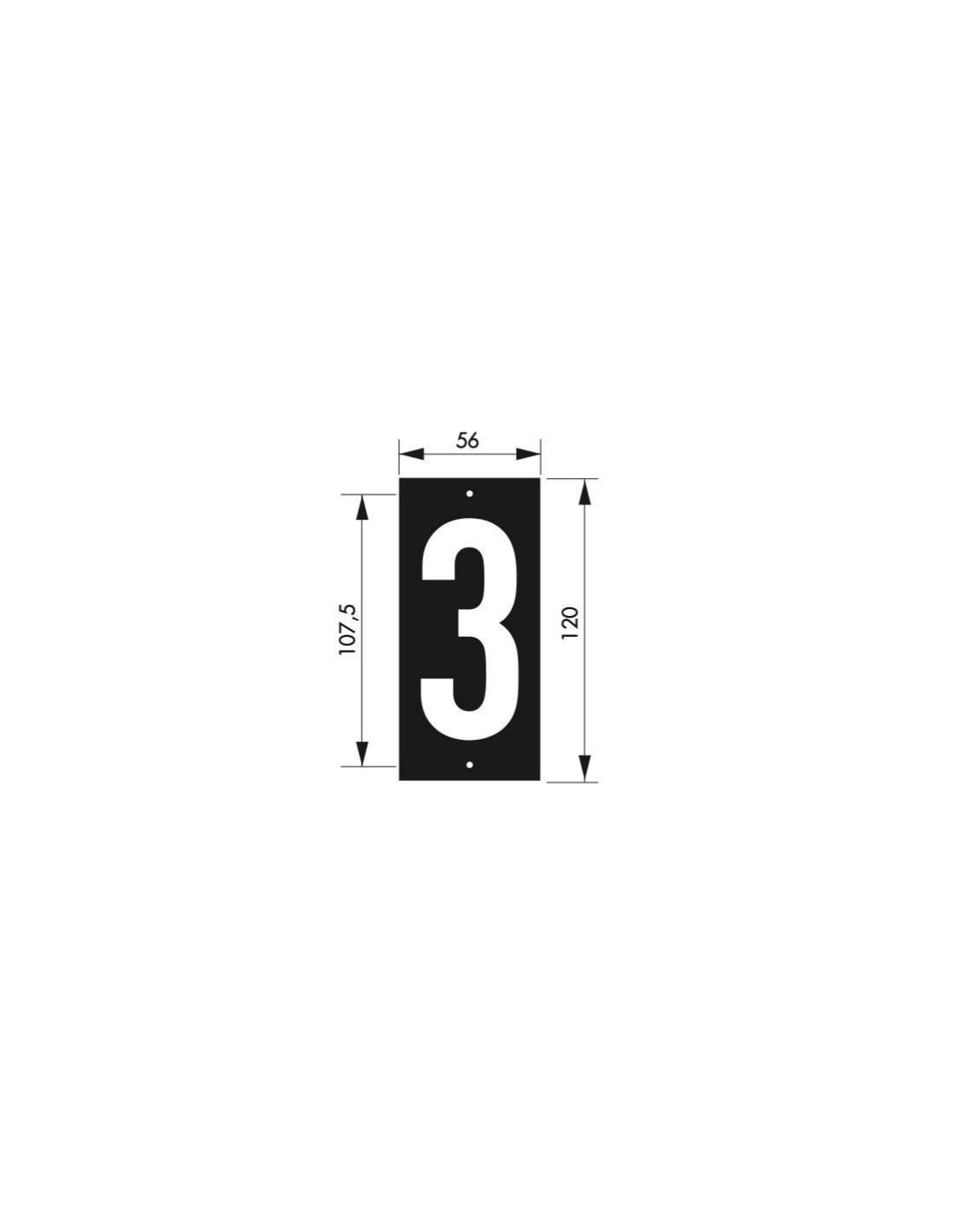 THIRARD - Plaque signalétique 56x130mm 3" à visser"