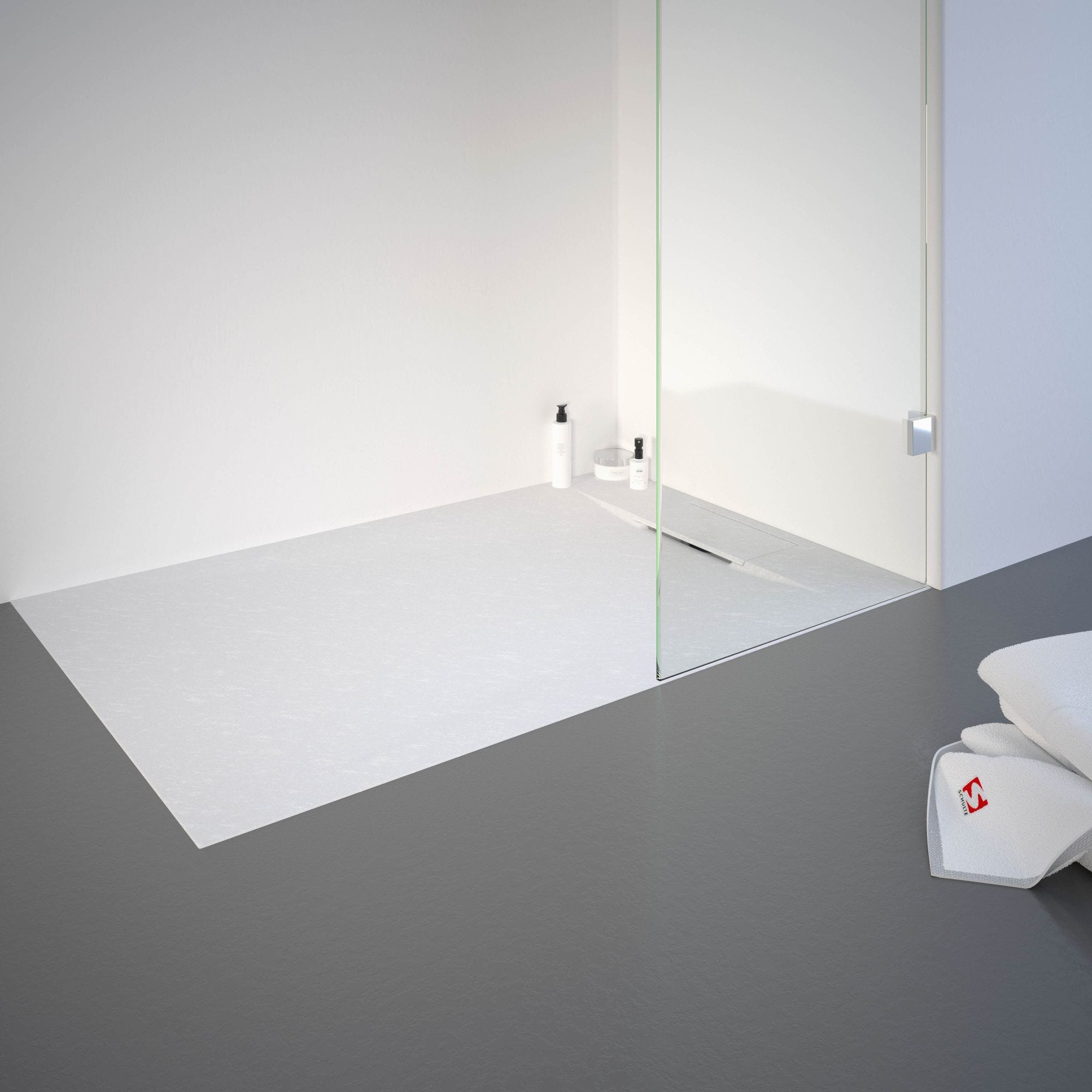 Schulte receveur de douche 80 x 120 x 3,2cm, blanc effet pierre ultra légers, rectangulaire, extra plat à poser ou à encastrer, bac à douche 0