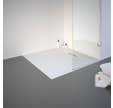 Schulte receveur de douche 80 x 80 x 3,2 cm, blanc effet pierre ultra légers, rectangulaire, extra plat à poser ou à encastrer, bac douche