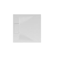 Schulte receveur de douche 80 x 80 x 3,2 cm, blanc effet pierre ultra légers, rectangulaire, extra plat à poser ou à encastrer, bac à douche 1